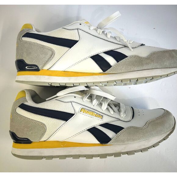 Reebok CL Harman Run LTCL Reebok White/Grey/Yellow Size 9.5 - Picture 2 of 7